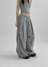 (UNISEX) Jubel Track Pintuck Nylon String Pants