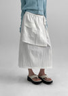 Blangt Wrap Nylon Long Skirt