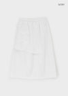 Blangt Wrap Nylon Long Skirt