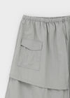 Blangt Wrap Nylon Long Skirt