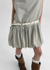Cuping Layered Double Eyelet Belt