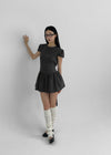 Benso Flare Ribbon Mini Dress