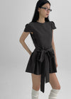 Benso Flare Ribbon Mini Dress