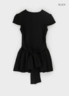 Benso Flare Ribbon Mini Dress
