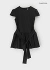 Benso Flare Ribbon Mini Dress