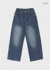 Cochon Stripe Wide Summer Denim Pants