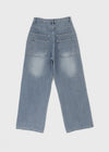 Cochon Stripe Wide Summer Denim Pants