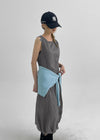 Polce Balloon Sleeveless Long Dress