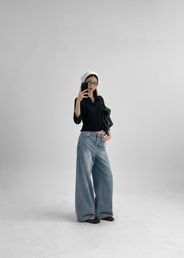 Holbwin Summer Wide Denim Pants