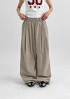 (UNISEX) Cunnel Pintuck Wide Two-Way Pants