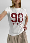 Awong Number Slim Fit Short Sleeve Tee
