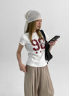 Awong Number Slim Fit Short Sleeve Tee