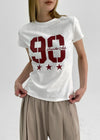 Awong Number Slim Fit Short Sleeve Tee