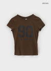 Awong Number Slim Fit Short Sleeve Tee