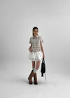 Tokya Tiered Back Banding Mini Skirt Pants