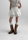 Tokya Tiered Back Banding Mini Skirt Pants