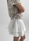 Tokya Tiered Back Banding Mini Skirt Pants