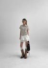 Tokya Tiered Back Banding Mini Skirt Pants