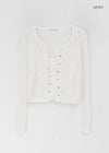 Morots Set – Frill Cardigan & Frill Dot Sleeveless Top