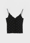 Morots Set – Frill Cardigan & Frill Dot Sleeveless Top