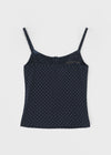 [MADE] Chori Henry Neck Dot Sleeveless (Built-in Cap)