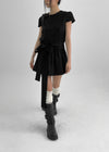 Benso Flare Ribbon Mini Dress