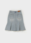Sotver Cut-Off Mermaid Denim Midi Skirt