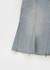 Sotver Cut-Off Mermaid Denim Midi Skirt