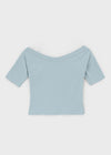 [MADE] Neddy V-Neck Off-Shoulder Short Sleeve Tee