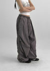 (UNISEX) Jubel Track Pintuck Nylon String Pants
