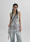 Verokel Check Sleeveless Mini Dress