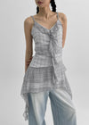 Verokel Check Sleeveless Mini Dress