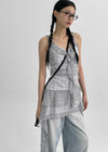 Verokel Check Sleeveless Mini Dress