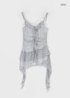 Verokel Check Sleeveless Mini Dress