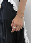 Qubert Twist Silver Open Ring
