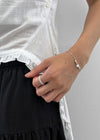 Qubert Twist Silver Open Ring