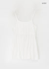 Pollang Back Open Layered Sleeveless Mini Dress