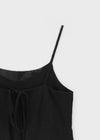 Pollang Back Open Layered Sleeveless Mini Dress