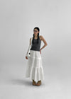 Haiso Banding Flare Long Skirt