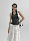 Haiso Banding Flare Long Skirt