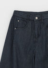 Campson Stripe Wide Balloon Denim Pants