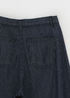Campson Stripe Wide Balloon Denim Pants