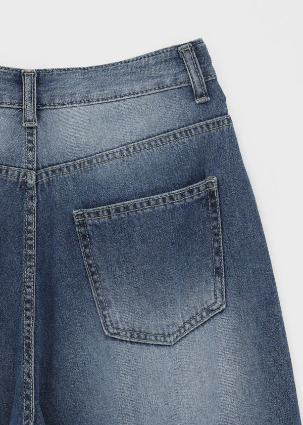 Blung Summer Washing Wide Denim Pants – BLACKUP