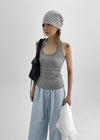 Pollenne Slim Fit Long Halter Sleeveless Top