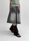 Rockyout Washed Back Pocket Bermuda Denim Pants