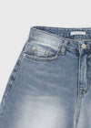 Rockyout Washed Back Pocket Bermuda Denim Pants