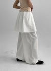 Toelun Chiffon Back Banding Mini Skirt Pants