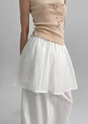 Toelun Chiffon Back Banding Mini Skirt Pants
