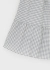 Robellon Banding Check Tiered Midi Skirt