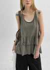 Kangsol Tiered Loose Fit Halter Sleeveless Top